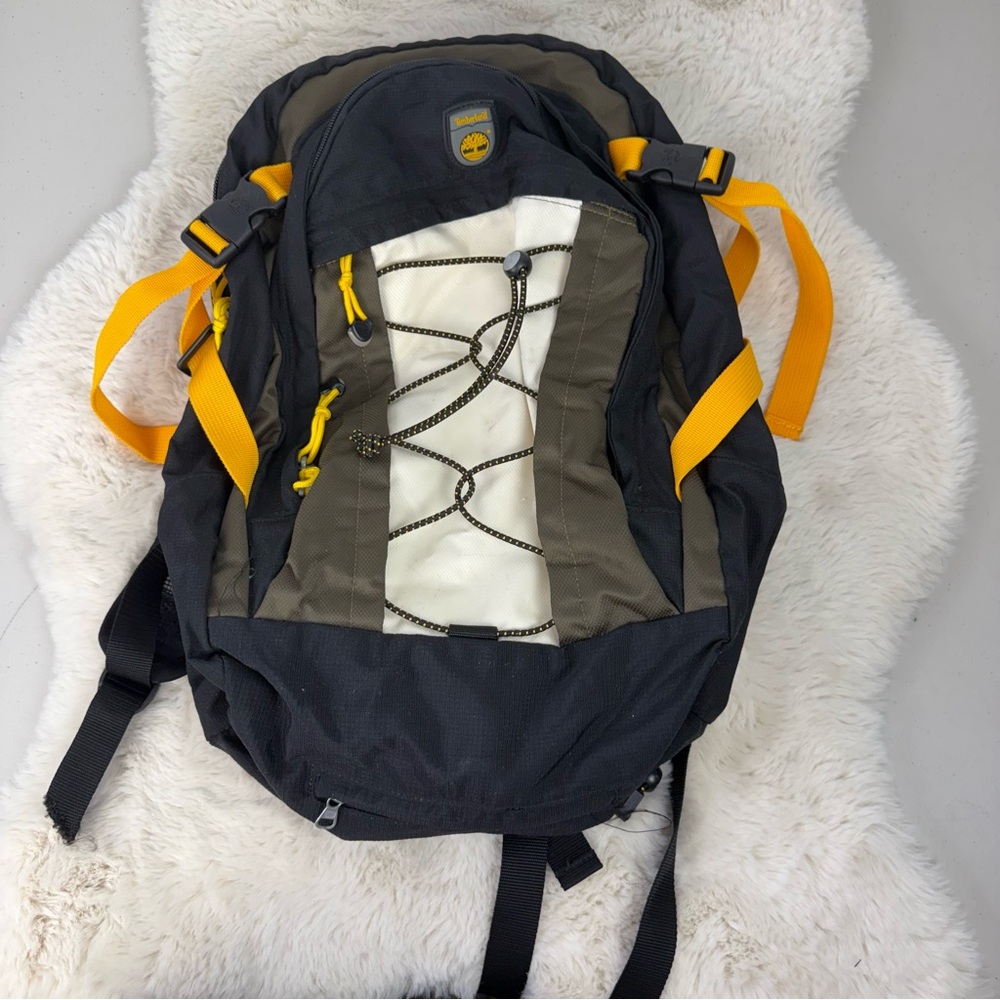 Timberland Black and Yellow Backpack‎ Y2K